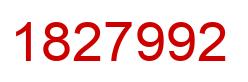 Number 1827992 red image