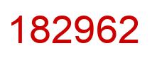 Número 182962 imagen rojo
