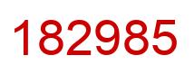 Número 182985 imagen rojo