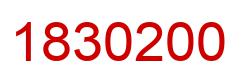 Number 1830200 red image