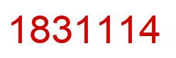 Number 1831114 red image