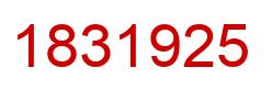 Número 1831925 imagen rojo