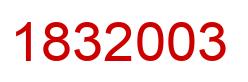 Number 1832003 red image