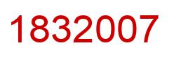 Número 1832007 imagen rojo