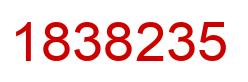 Number 1838235 red image