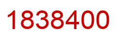 Number 1838400 red image