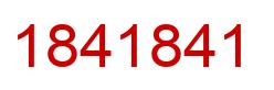Number 1841841 red image
