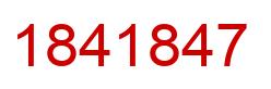 Number 1841847 red image
