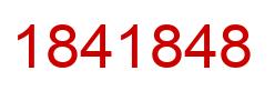 Number 1841848 red image