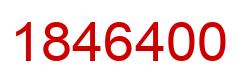 Number 1846400 red image