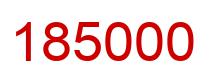 Number 185000 red image