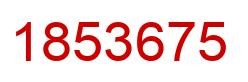 Number 1853675 red image