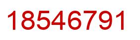 Number 18546791 red image