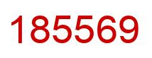 Number 185569 red image