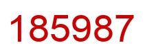 Number 185987 red image