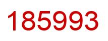 Number 185993 red image