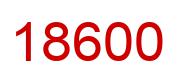 Number 18600 red image