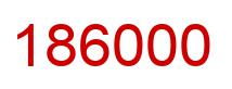 Number 186000 red image