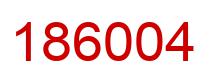Number 186004 red image