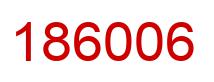 Number 186006 red image