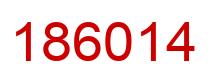 Number 186014 red image