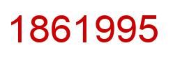 Number 1861995 red image