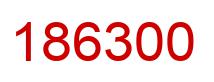 Number 186300 red image