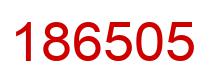 Number 186505 red image