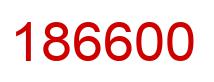 Number 186600 red image