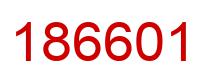 Number 186601 red image