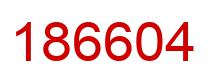 Number 186604 red image