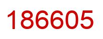 Number 186605 red image