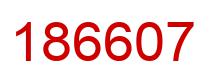 Number 186607 red image