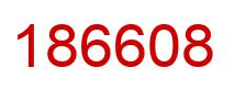 Number 186608 red image