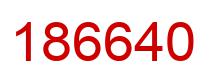 Number 186640 red image