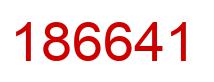 Number 186641 red image
