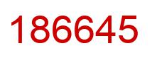 Number 186645 red image