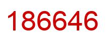 Number 186646 red image