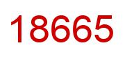 Number 18665 red image