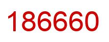 Number 186660 red image