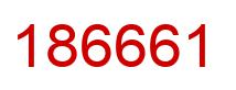 Number 186661 red image