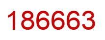 Number 186663 red image
