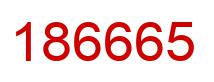 Number 186665 red image