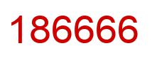 Number 186666 red image