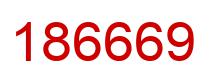 Number 186669 red image