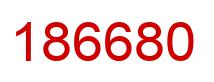 Number 186680 red image