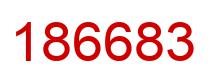 Number 186683 red image