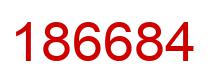 Number 186684 red image
