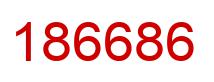 Number 186686 red image