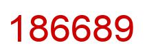 Number 186689 red image